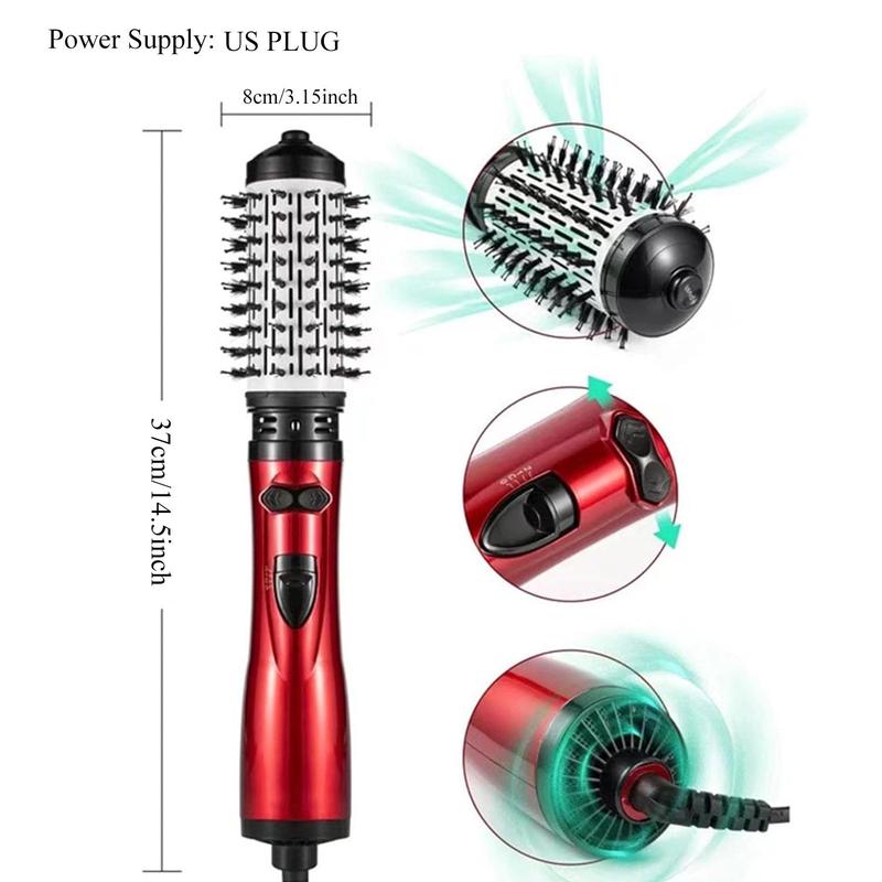 Electric Hot Air Brush, 1 Box 2 in 1 Electric Rotating Hair Comb, Hair Styling Tool for Home Salon, Hairdressing Tool for Women & Girls, Gift