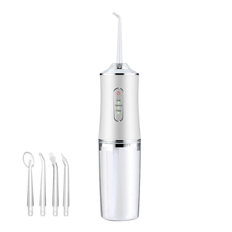 Cordless Select Oral Irrigator Water Flosser w  230ML Water Tank Thanksgiving, Christmas gifts  3 Cleaning Modes 4 Replaceable Jet Tips- USB Rechargeable Oral Irrigator for Deep Cleaning &  Dental Care ​Waterproof Whitening Teeth Brush Kit  Travel