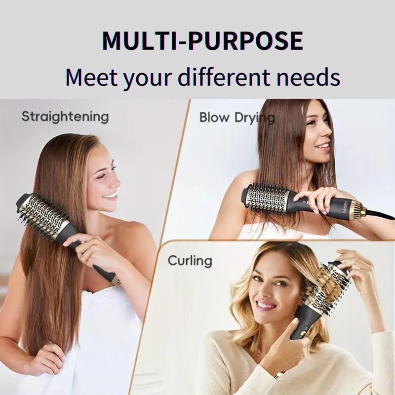 Hot Air Brush, 1 Count 4-in-1 Hair Styler and Volumizer for Drying & Straightening & Curling & Volumizing, Hairdressing Tool for Women & Men