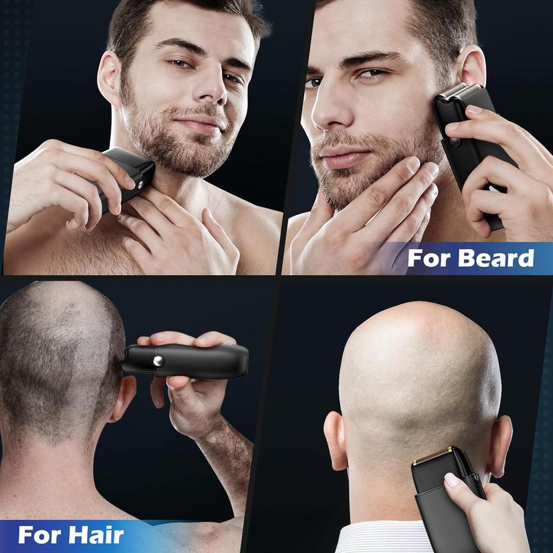 Electric Foil Shaver for Men-3 Adjustable Speeds, Rechargeable Waterproof Razor with LED Display,Ultra-Thin Titanium Foils for Face,Beard&Head Shaving