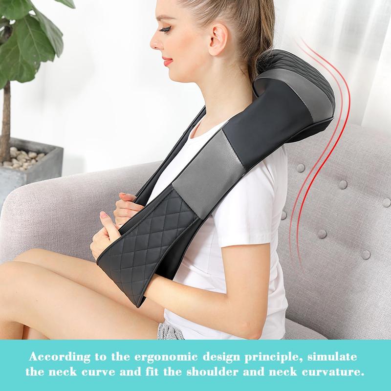 Shiatsu Neck and Back Massager with Heat, Deep Tissue 4D Kneading Massage Pillow for Neck, Back, Shoulder, Leg, Use at Home, Office, Car - Gifts for Women Men Mom Dad,Best Christmas Gift for Your Parents