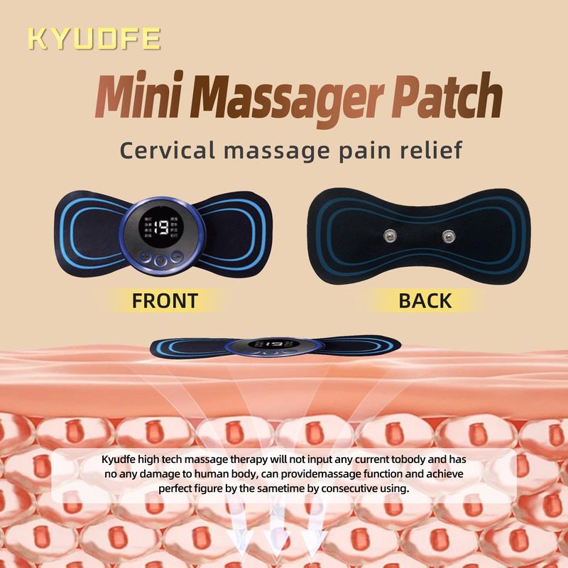 KYUDFE Massager Machine, 8 Modes 19 Gear Force, Relax your Body [Massager with 5 massage patches]