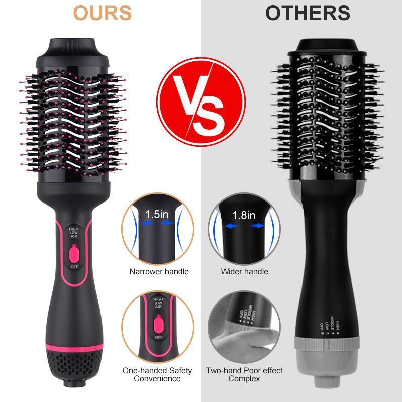 Hot Air Brush, Negative Ions Hair Dryer Brush, Hair Styling Tool for Straightening and Curling, Hair Styling Tool for Women & Girls