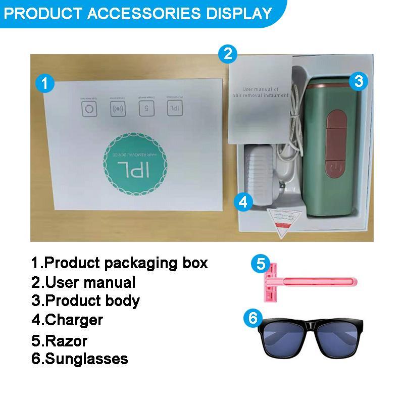 Portable Handheld Hair Removal Machine, 1 Box Ipl Permanent Hair Removal Instrument, Simple Safe Hair Removal Instrument for Women & Men, Gift for Christmas, Laser Hair Removal Devices