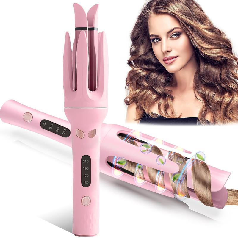 Automatic Hair Curling Iron Electric Heated 28mm Hair Curler,4 Heat Levels Comfort Rotating Professional Long-lasting Big Wave Hair Styling Tool