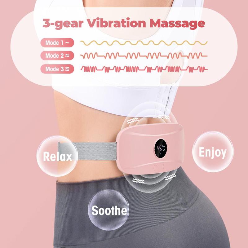 3-level Temperature & 3-level Vibration Massage Hot-moxibustion Belt, USB Rechargeable Hot-moxibustion Belt, Personal Care Appliances for Women