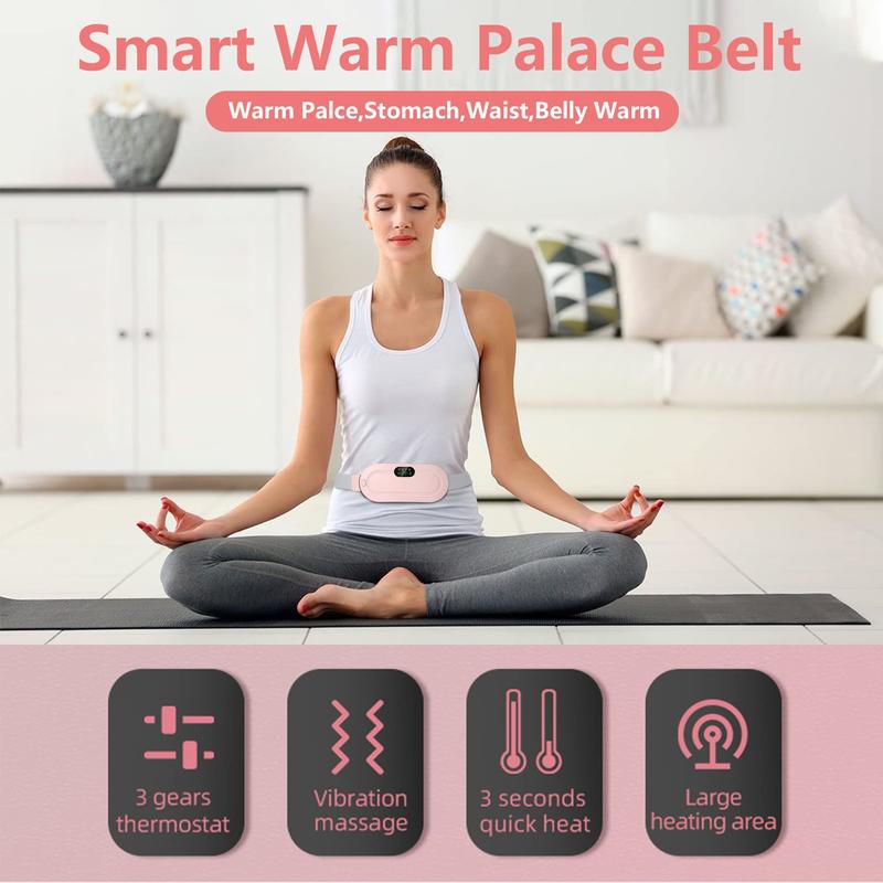 Portable Electric Waist Massager, Rechargeable Heated Waist Massage Belt, Women's Period Relief Belt, Personal Care Appliances for Women & Girls