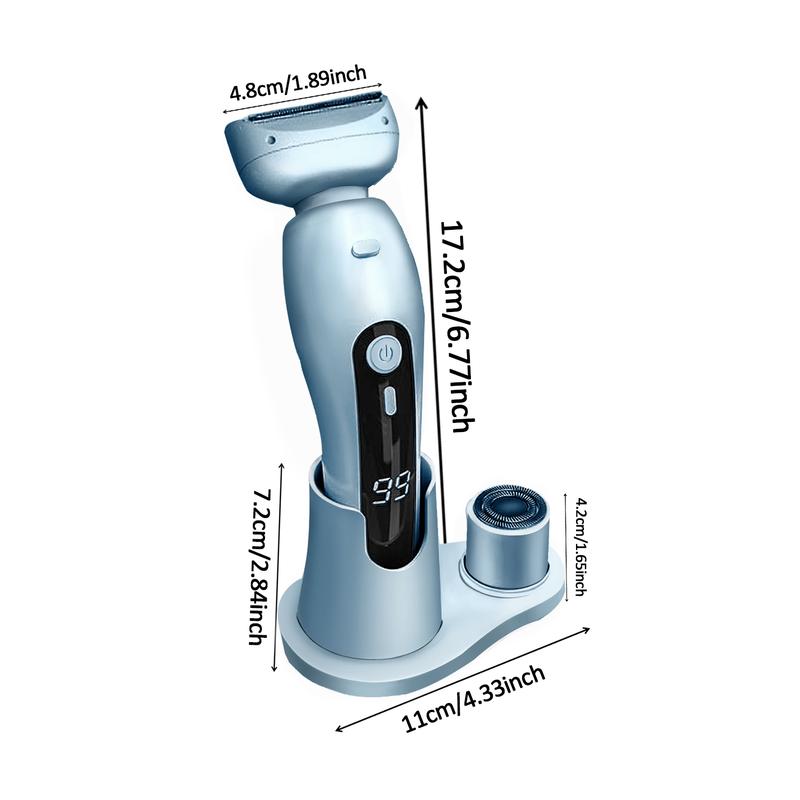 2-in-1 electric shaver, women's electric shaver, women's bikini leg and armpit common hair, rechargeable shaver, detachable head, cordless for both wet and dry use Comfort