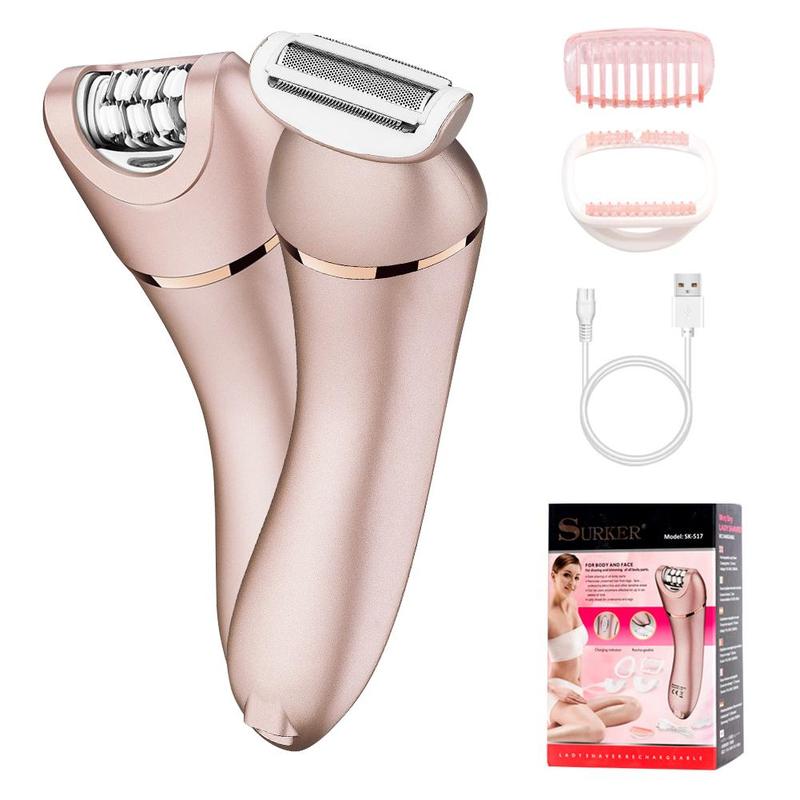 2 In 1 Electric Body Hair Removal Instrument, Rechargeable Hair Removal Kit, Portable Hair Removal Tool for Women