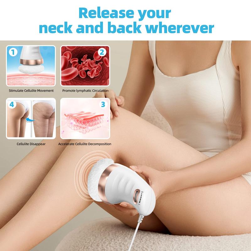 Cellulite Massager Electric, Body Sculpting Machine with 6 Skin Friendly Washable Pads, Beauty Sculpt Massager for Belly Legs Arms