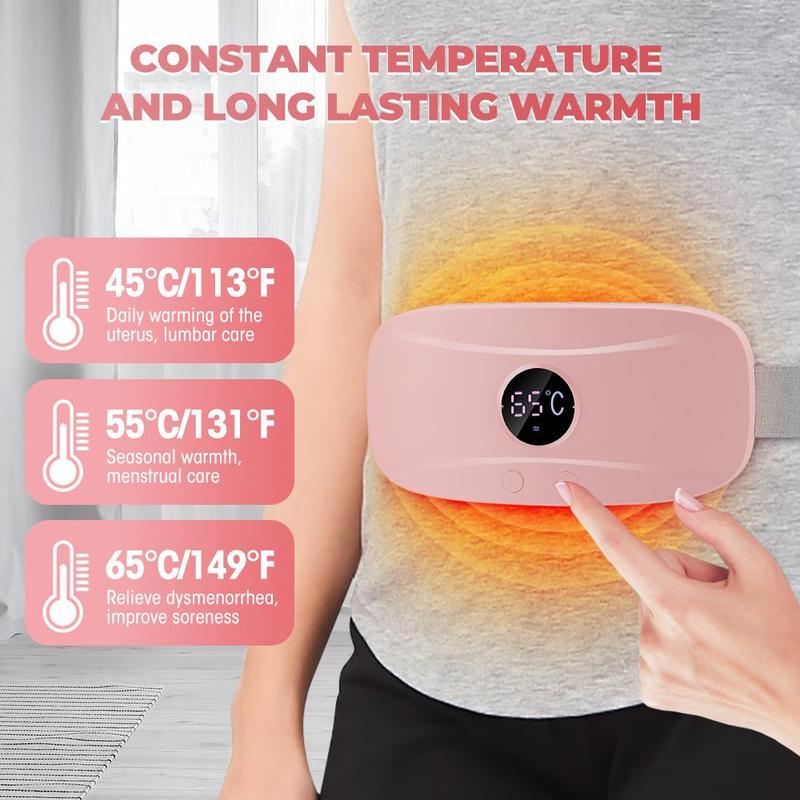 3-level Temperature & 3-level Vibration Massage Hot-moxibustion Belt, USB Rechargeable Hot-moxibustion Belt, Personal Care Appliances for Women