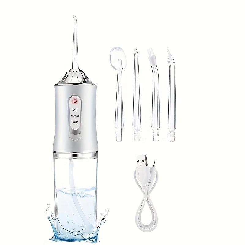 Advanced Oral Care Water Flosser - Personal Care Oral Care For Deep Teeth And Gum Cleaning, Interchangeable Nozzles, 360 Degree Rotatable Nozzle, And Precise Pressure Control - Christmas,Birthday,Thanksgiving, Easter Gift|(white) Rechargeable Portable