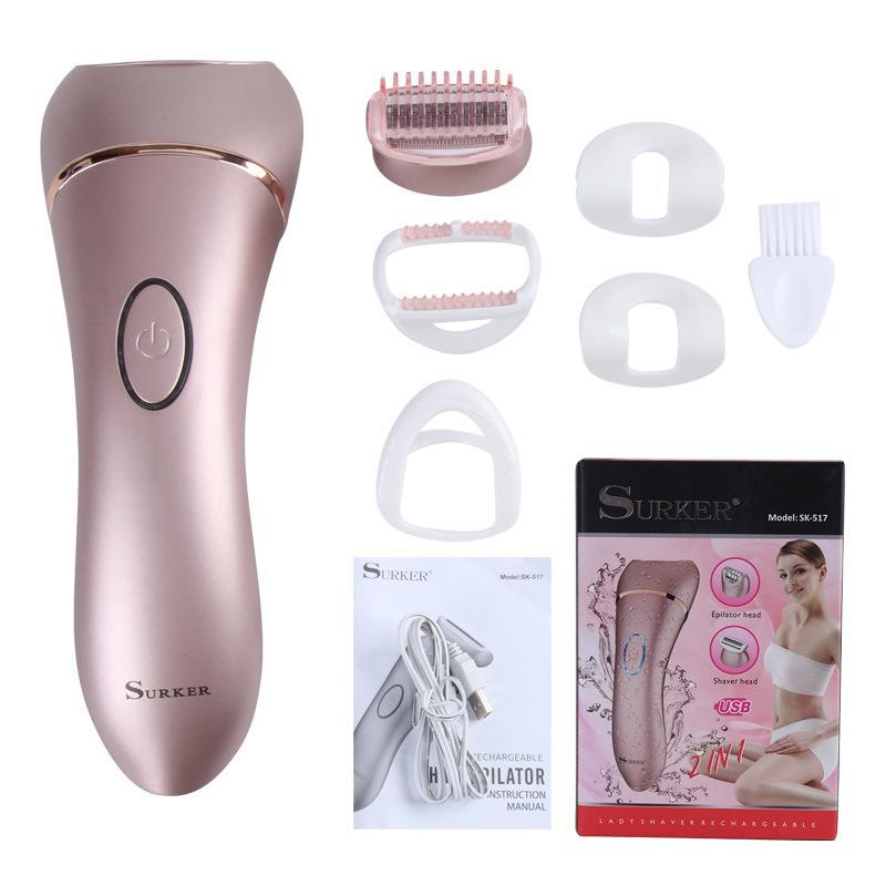 2 In 1 Electric Body Hair Removal Instrument, Rechargeable Hair Removal Kit, Portable Hair Removal Tool for Women