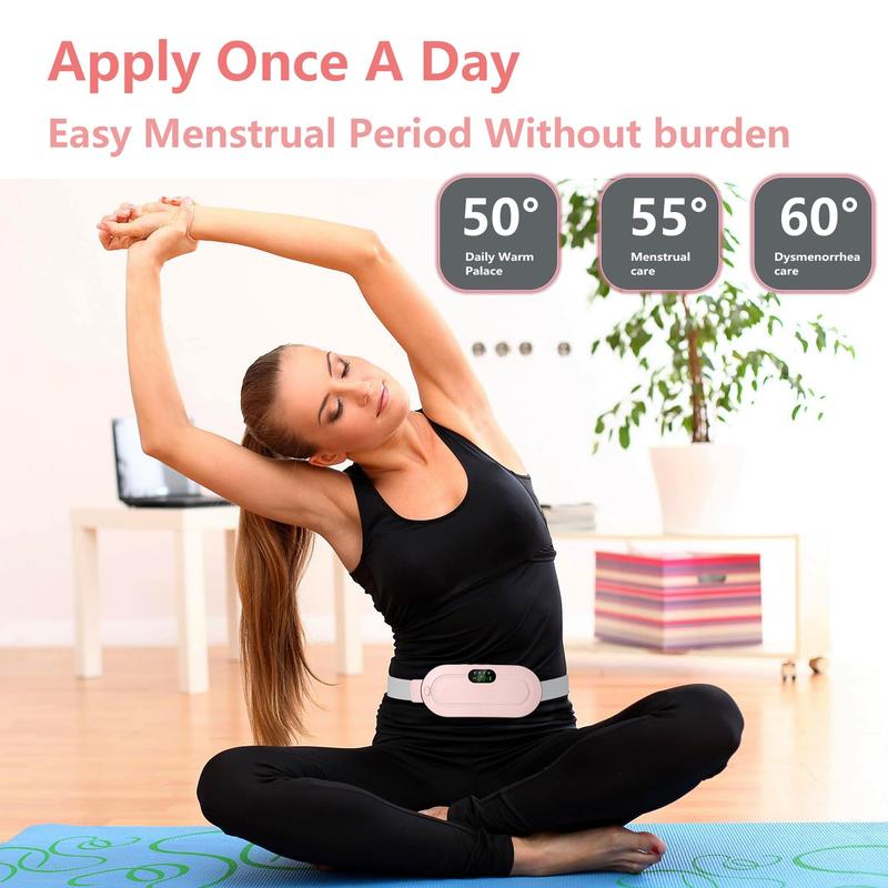 Portable Electric Waist Massager, Rechargeable Heated Waist Massage Belt, Women's Period Relief Belt, Personal Care Appliances for Women & Girls