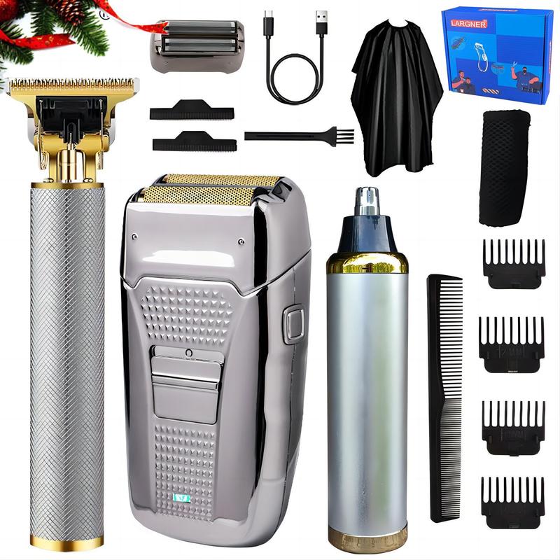 Comfort Electric Hair Clipper, Beard & Nose Hair Shaver, Summer Rechargeable Trimmer Set for Men, Professional Hair Grooming Kit for Men, Men Gifts