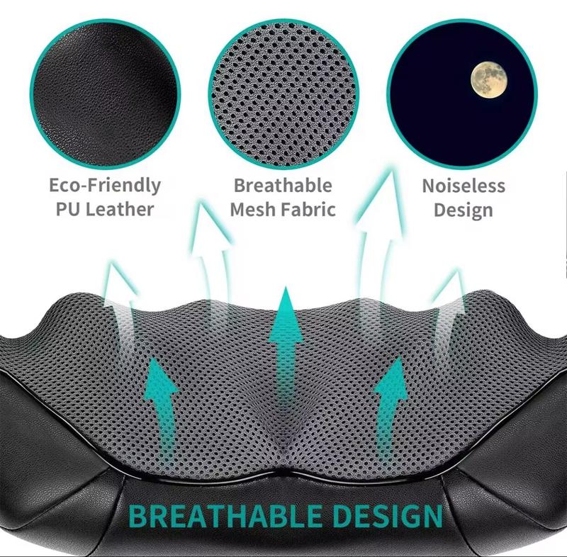 Neck Shoulder Back Massager with Heat - Shiatsu Massager Adjustable Relaxing Gift Plug-in Comfort neck black massage devices Daily Lightweight