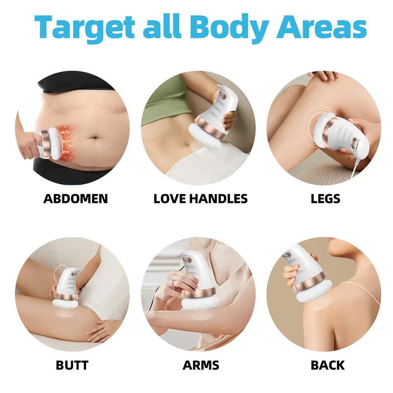 Cellulite Massager Electric, Body Sculpting Machine with 6 Skin Friendly Washable Pads, Beauty Sculpt Massager for Belly Legs Arms