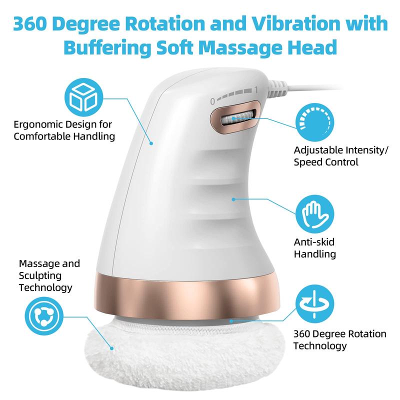 Cellulite Massager Electric, Body Sculpting Machine with 6 Skin Friendly Washable Pads, Beauty Sculpt Massager for Belly Legs Arms