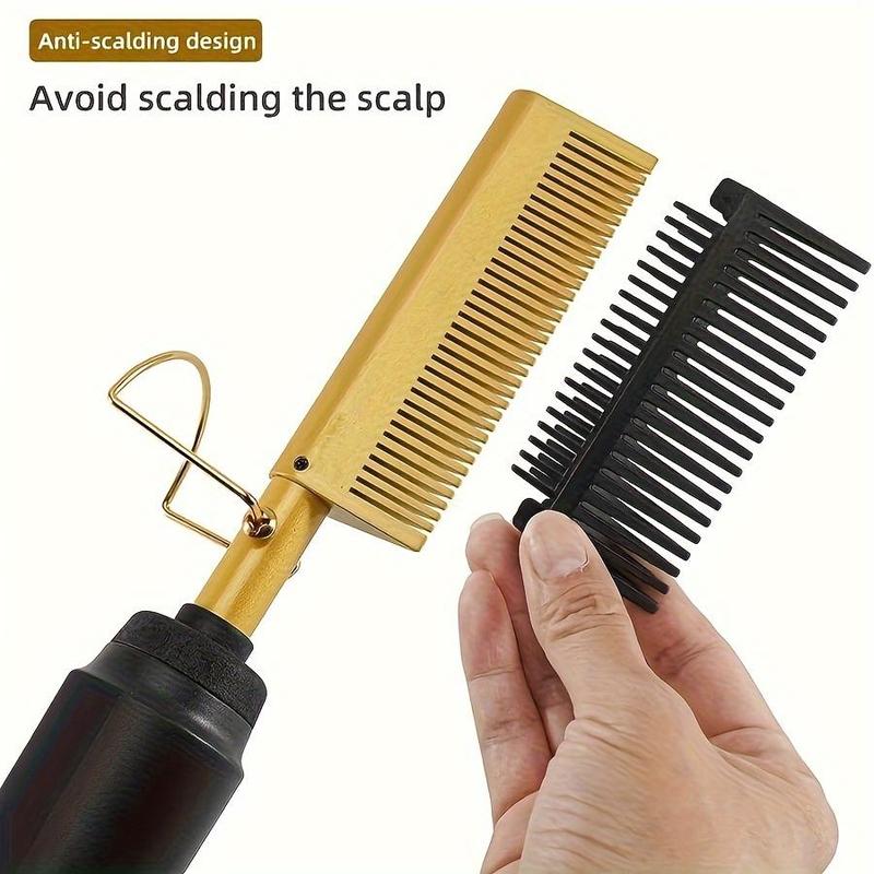 Multi-functional Hair Straightening Comb,  Wet & Dry Dual Uses Hair Straightener Comb, Professional Hair Straightening Tool, Silk Press