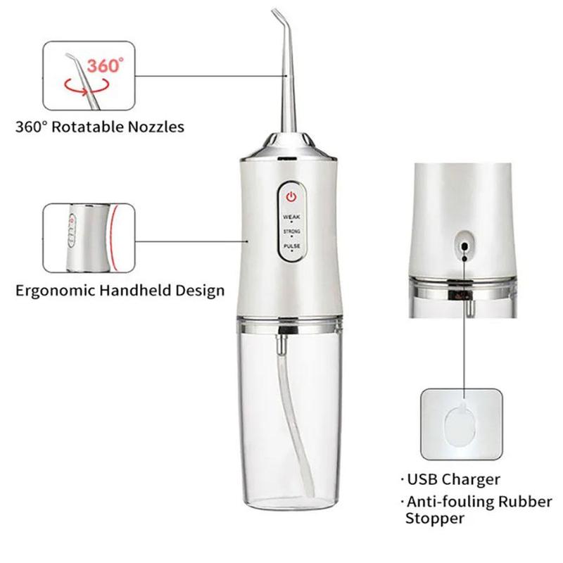 Portable High-Pressure Pulsing Water Flosser for Home Use, Smart Sensor Waterpik, Long Battery Life, Deep Cleaning cordless water teeth cleaner pick teeth cleaner Oral finesse 2x black friday deals