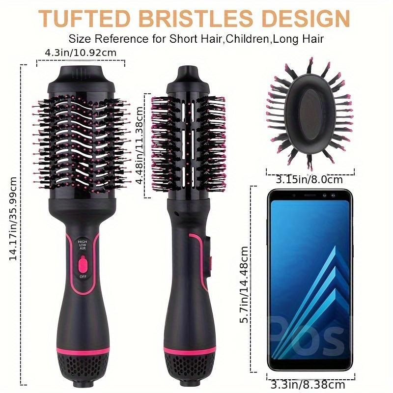 Hot Air Brush, Negative Ions Hair Dryer Brush, Hair Styling Tool for Straightening and Curling, Hair Styling Tool for Women & Girls