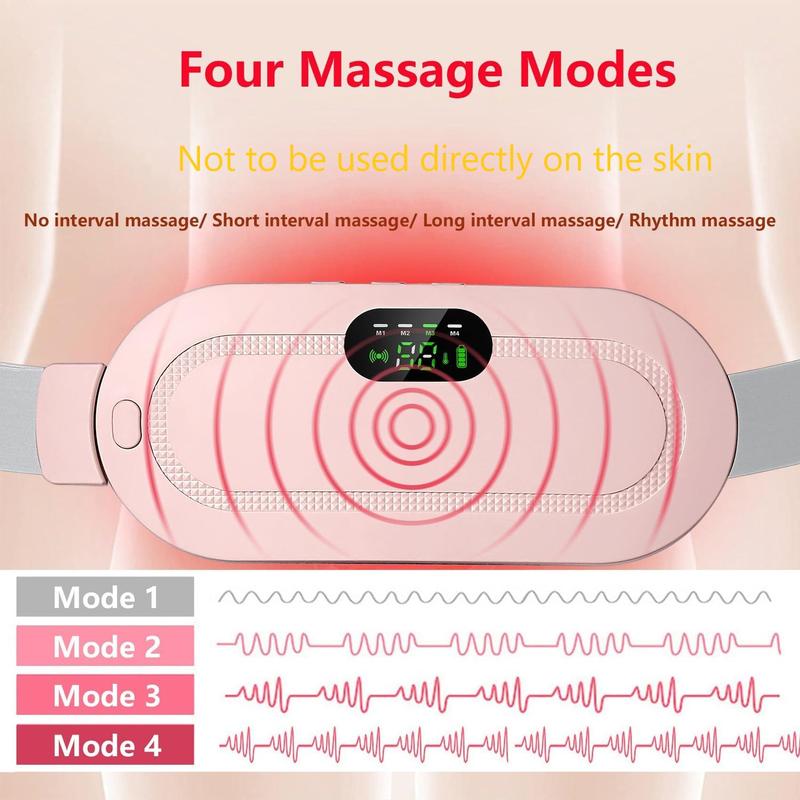 Portable Electric Waist Massager, Rechargeable Heated Waist Massage Belt, Women's Period Relief Belt, Personal Care Appliances for Women & Girls