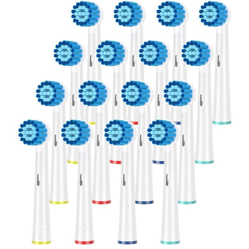 Replacement Toothbrush Heads, 16pcs set Sensitive Gum Care Electric Toothbrush Heads, Brush Heads Refill for Oral-B 7000 Pro 1000 9600  500 3000 8000