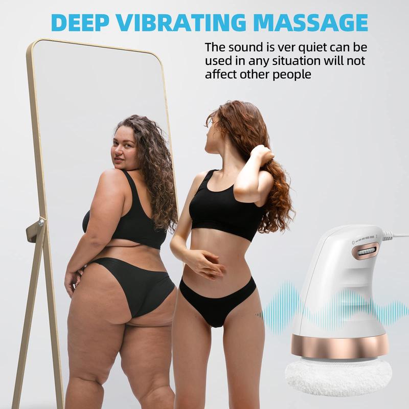 Cellulite Massager Electric, Body Sculpting Machine with 6 Skin Friendly Washable Pads, Beauty Sculpt Massager for Belly Legs Arms