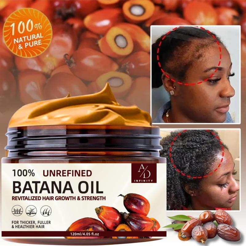 100% Unrefined Raw Batana Oil for Hair Growth Dr. Sebi Organic Pure from Honduras with Keratin, Coffee Extract & Other Ingredients to Enhance Efficacy for Thicker, Strength (4.02 oz, Butter)