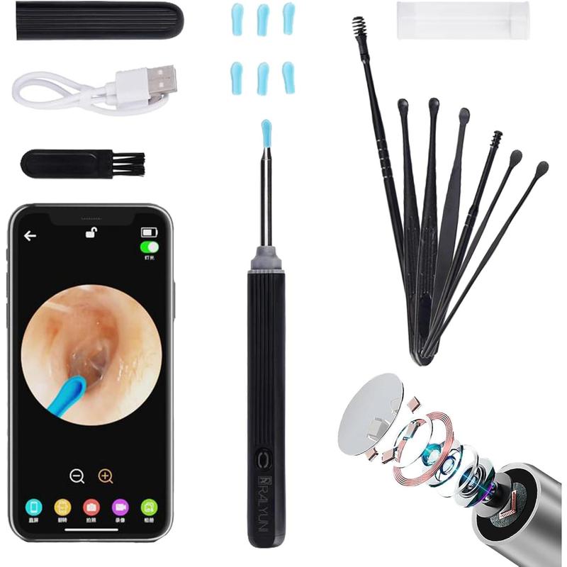 Ear Wax Removal Tool, Ear Cleaner with 1080P HD Camera, Ear Cleaning Kit with Lights, Waterproof Ear Camera with Light, Compatible with iPhone, iPad, Android