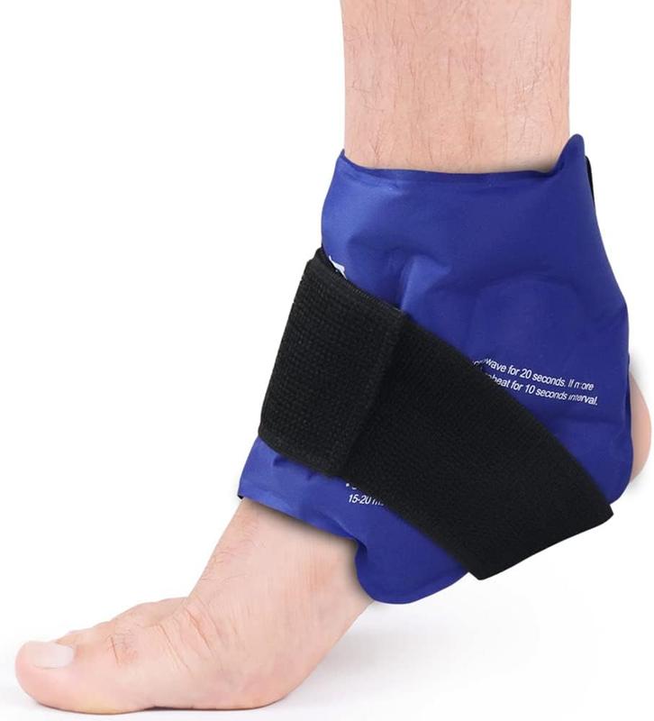 Ankle Ice Pack Wrap for Swelling, Ice Pack for Ankle Injuires Reusable, FSA or HSA Ankle Cold Pack Wrap Hot Cold Therapy Ankle Ice Wrap for Sprains, Achilles, Tendonitis - Blue