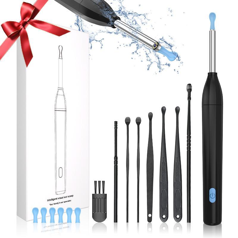 Spring Visual Ear Wax Removal Tool, 8pcs set High-definition Wireless Otoscope with HD Waterproof Ear Camera, Visual Earwax Cleaner Ear Cleaning Kit, Compatible with Phone and Tablet of Ios and Android System, Ear Cleaner, Trending Product