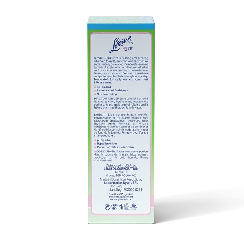 Lemisol Feminine Wash, 16 FL Oz (Pack of 1) | Bottle | Daily Cleanser, Hypoallergenic Comfort