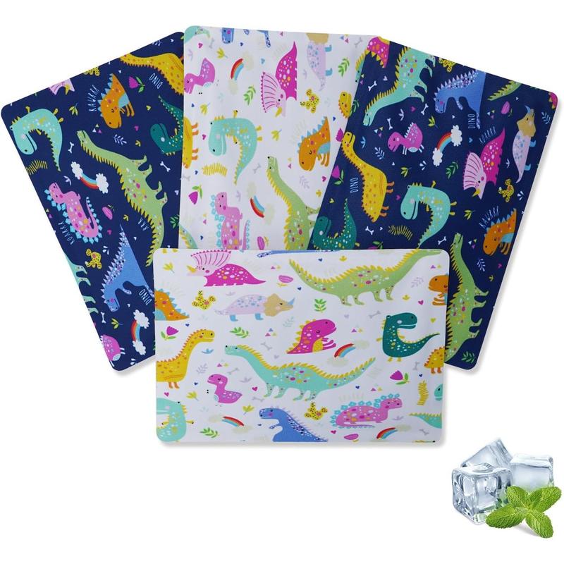 Ice Packs For Lunch Boxes,Lunch Box Ice Packs,Ice Pack For Lunch Box,Ice Packs For Cooler,Freezer Packs,Fit For 3+,Dinosaur-4ps