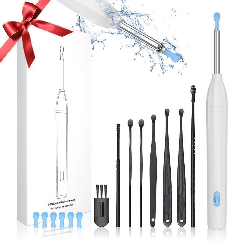 Spring Visual Ear Wax Removal Tool, 8pcs set High-definition Wireless Otoscope with HD Waterproof Ear Camera, Visual Earwax Cleaner Ear Cleaning Kit, Compatible with Phone and Tablet of Ios and Android System, Ear Cleaner, Trending Product