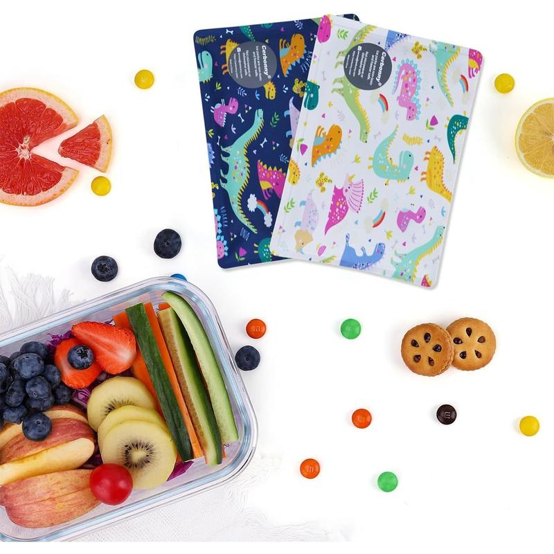 Ice Packs For Lunch Boxes,Lunch Box Ice Packs,Ice Pack For Lunch Box,Ice Packs For Cooler,Freezer Packs,Fit For 3+,Dinosaur-4ps