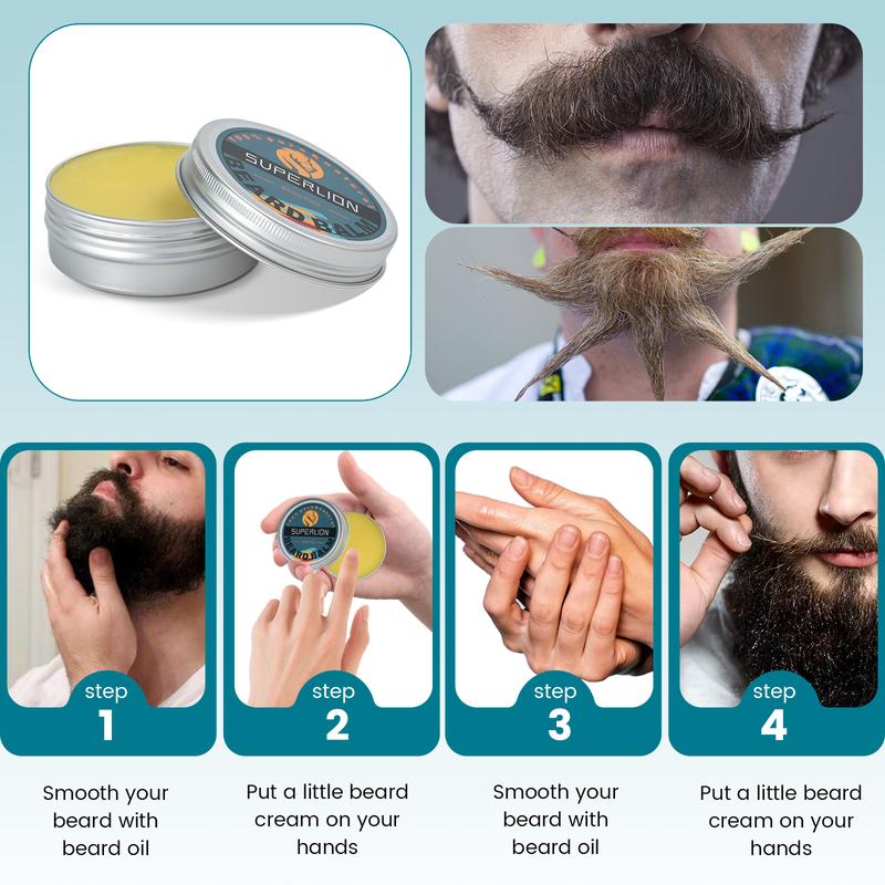 Beard Growth Kit, Beard Grooming Kit, Beard Growth Oil , Beard Balm, Storage Bag, Portable Reusable Micro Needle Rolling Tools for Face, Beard, Body and Scalp, Men and Women's Skin Care Tool, Skincare Products,Trending Products, Summer Gift