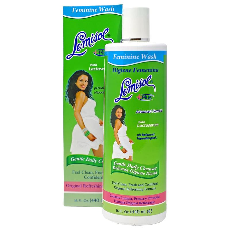 Lemisol Feminine Wash, 16 FL Oz (Pack of 1) | Bottle | Daily Cleanser, Hypoallergenic Comfort