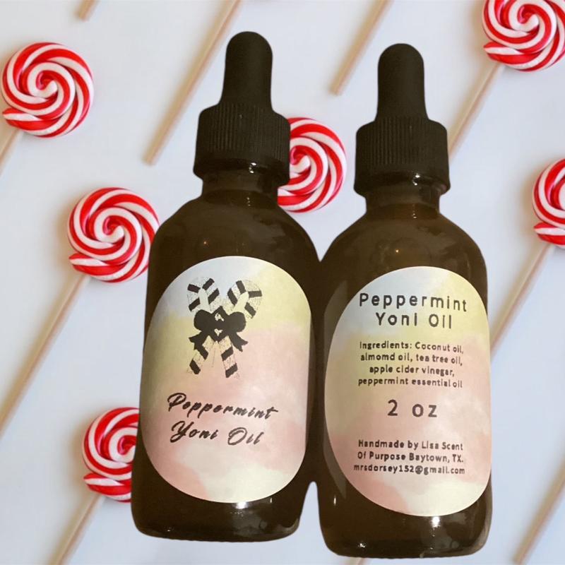 Peppermint Yoni Oil With Coconut Oil Almond Oil