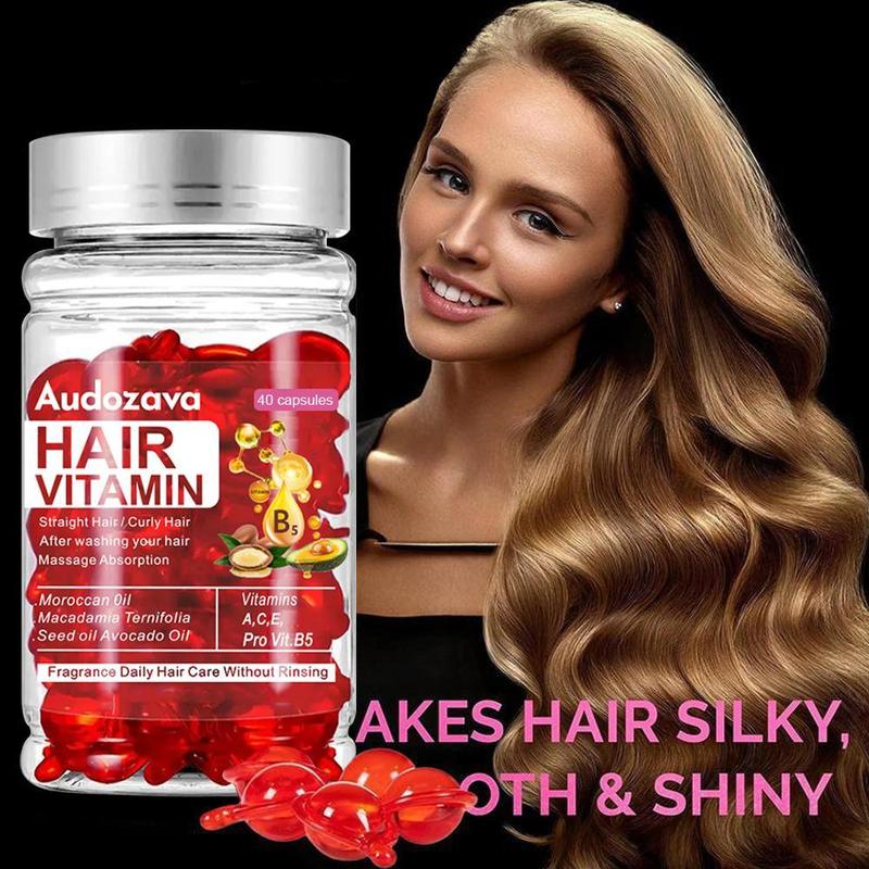 Hair Vitamin Capsule Oil, Moroccan Argan Essential Oil for Dry & Damaged Hair, Hair Care & Styling Hair Serum for Women & Men