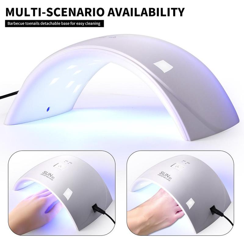 UV LED Nail Lamp, Professional Nail Polish Curing Lamp, Nail Art Tool for Home & Salon Use, Manicure & Pedicure Tools