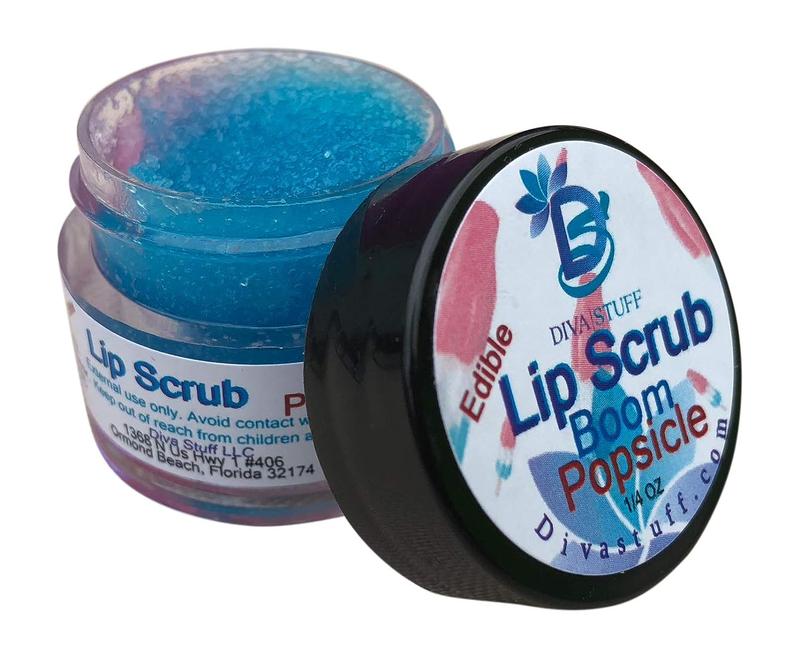 Diva Stuff Boom Popsicle Flavor Lip Scrub, Best Flavor, Hydrates and Exfoliates, Item E28 Skincare Sugar Nourishing