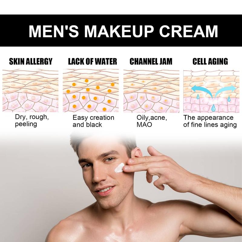 EELHOE Men's Beauty Cream Anti-acne Mark Concealer Moisturizing Oil Control Firming Men's Facial Cosmetics