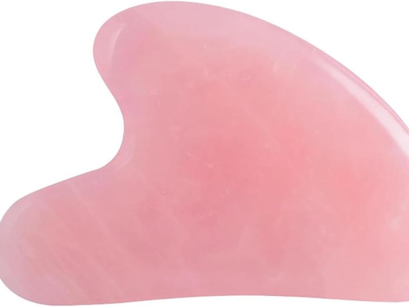 Pink Gua Sha Jade Stone Massage Tool – Face, Body, Neck & Eye Treatmen