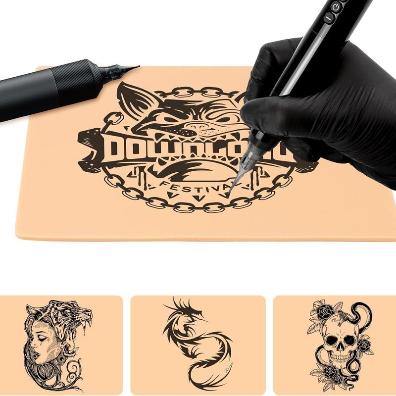 Blank Tattoo Practice Skin, 10pcs set Silicone Practice Skin, Double-sided Skin Practice Skin, Suitable for Novice Tattoo Practice