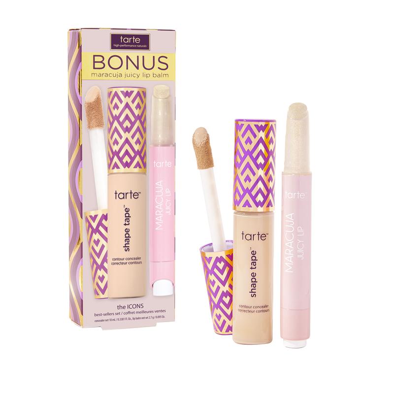 tarte The ICONS shape tape concealer + maracuja juicy lip balm best-sellers set