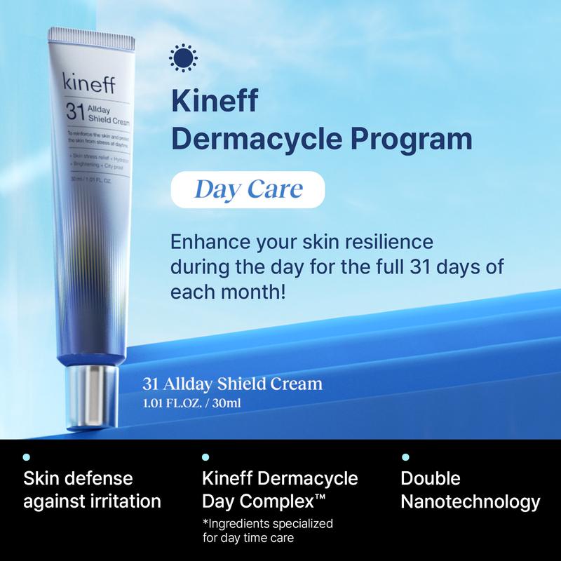 [3-PACK BUNDLE] Kineff Dermacycle Program (All-day & Night) Centella Asiatica Niacinamide Tocotrienol Facial Cream (30mL x2) Moisturizers