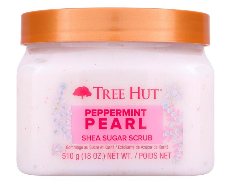 Tree Hut Peppermint Pearl Shea Sugar Scrub - 18 oz - Ultra Hydrating and Exfoliating Scrub for Nourishing Essential Body Care