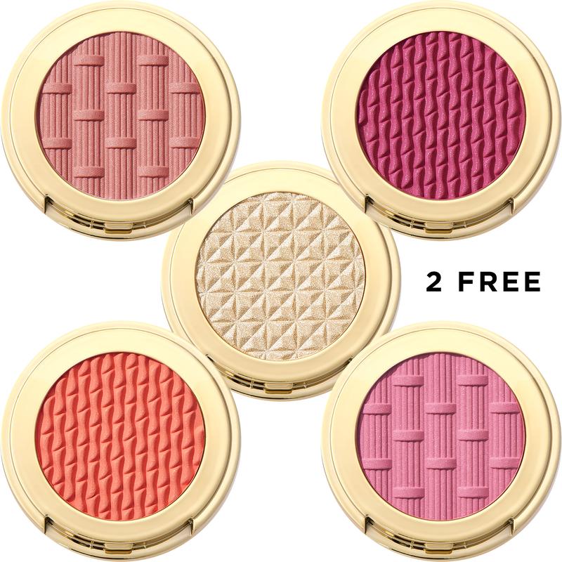 tarte stay golden 5-piece cheek set - blush and highlighter