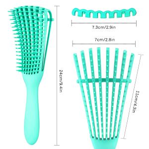 6 Pack Detangler Brush for Natural Hair, Afro America African Hair Textured 3a to 4c Kinky Wavy Curly Coily Wet Dry Oil Thick Long Hair, Exfoliating Your Scalp for Beautiful